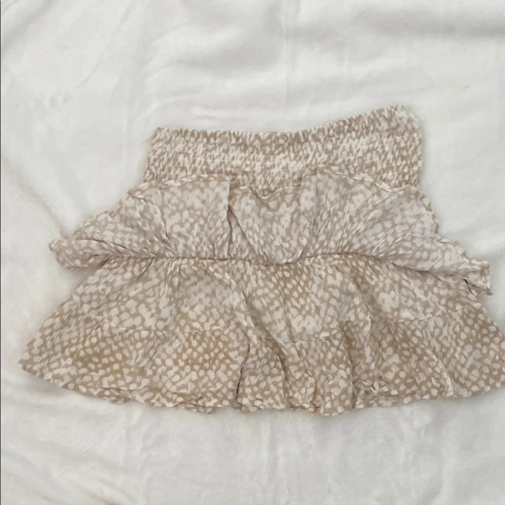 Skylar+Madosom kids Tan Ruffle Skirt
